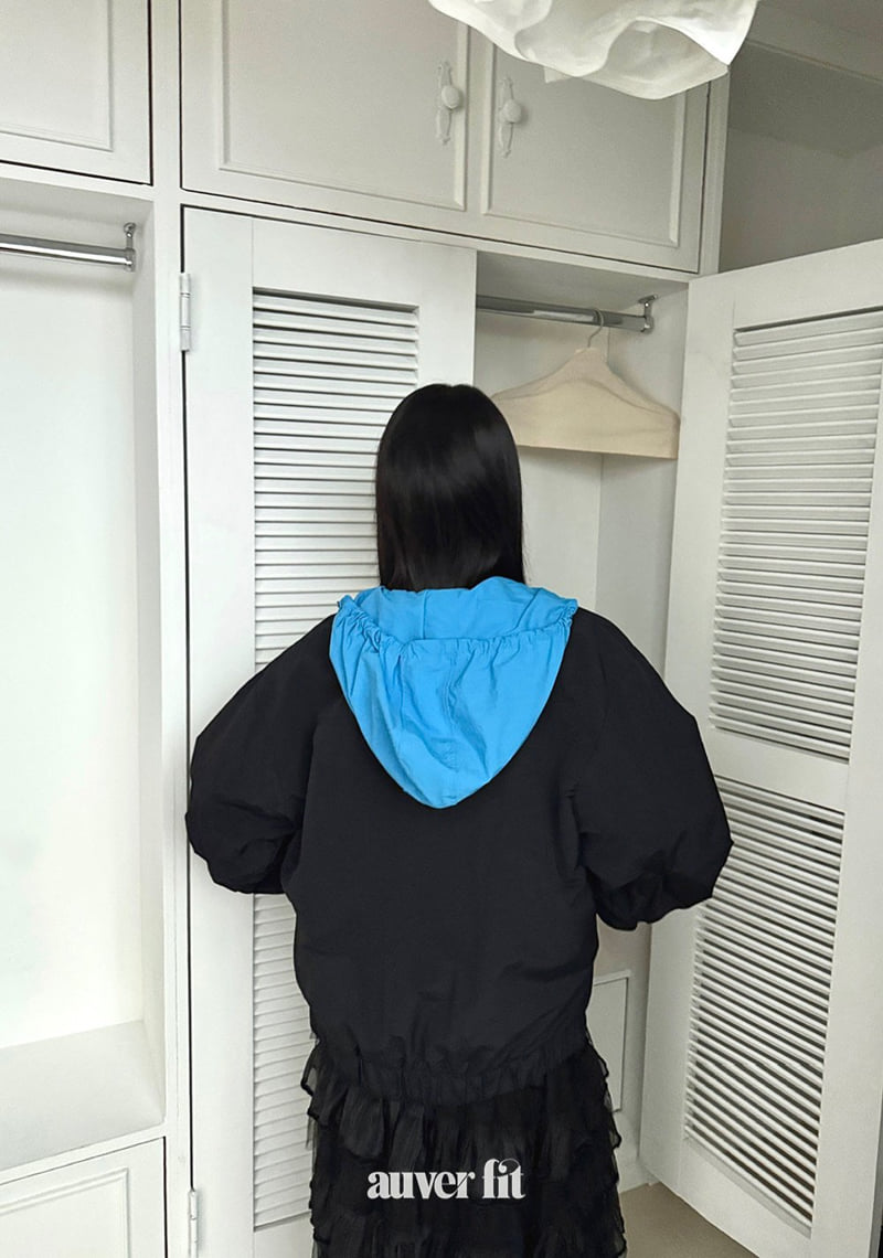 Auver_Fit - Korean Women Fashion - #thatsdarling - Colored Hood Wind Jumper - 8