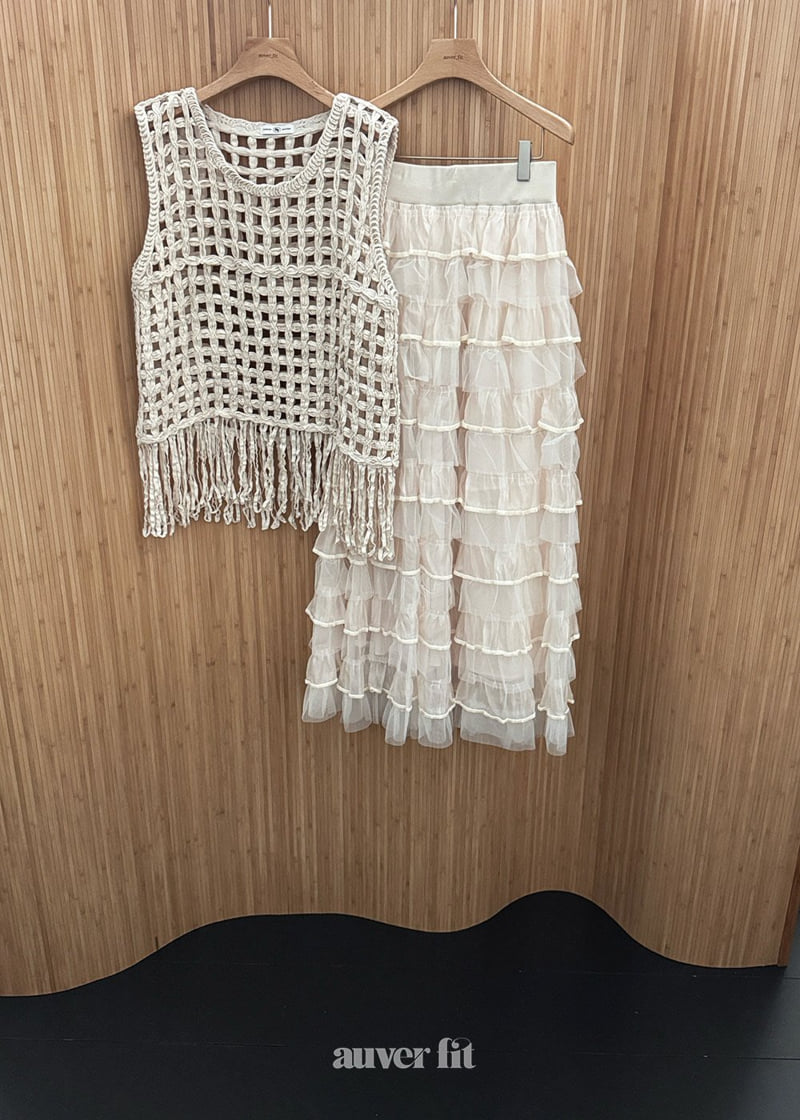 Auver_Fit - Korean Women Fashion - #vintageinspired - Knit Tessel Vest - 4