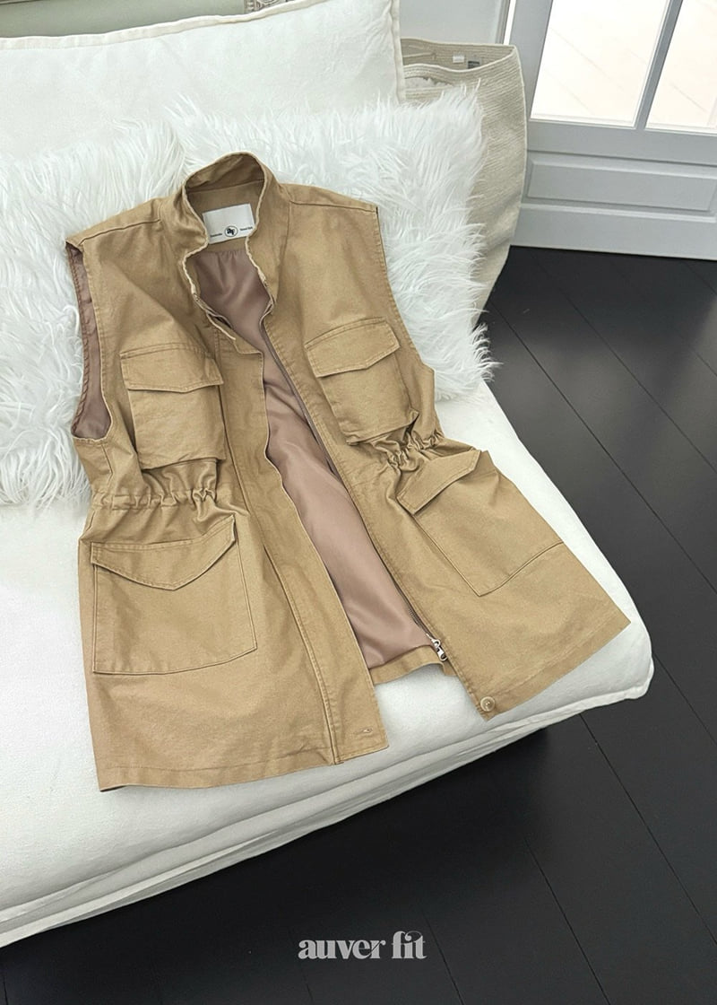 Auver_Fit - Korean Women Fashion - #womensfashion - Bio Pocket Long Vest - 6