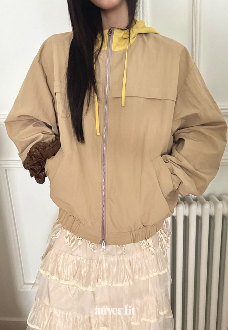 Auver_Fit - Korean Women Fashion - #womensfashion - Colored Hood Wind Jumper