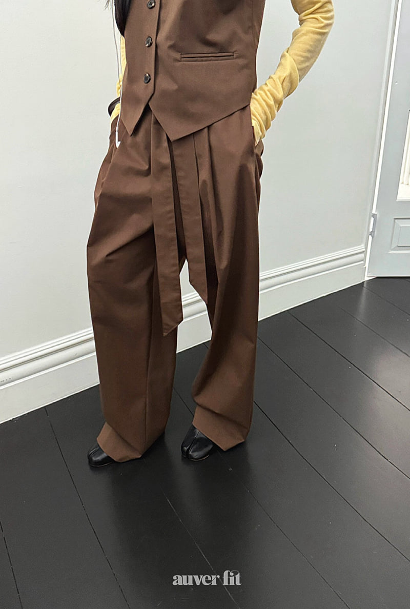 Auver_Fit - Korean Women Fashion - #womensfashion - Belt Pants - 9