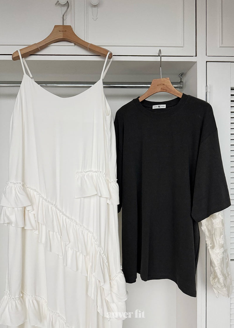Auver_Fit - Korean Women Fashion - #womensfashion - Pigment Loosefit Long Tee - 11