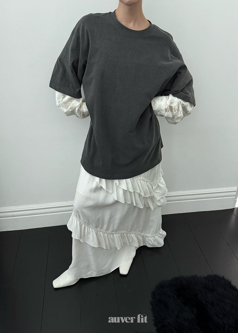 Auver_Fit - Korean Women Fashion - #womensfashion - Pigment Loosefit Long Tee - 7