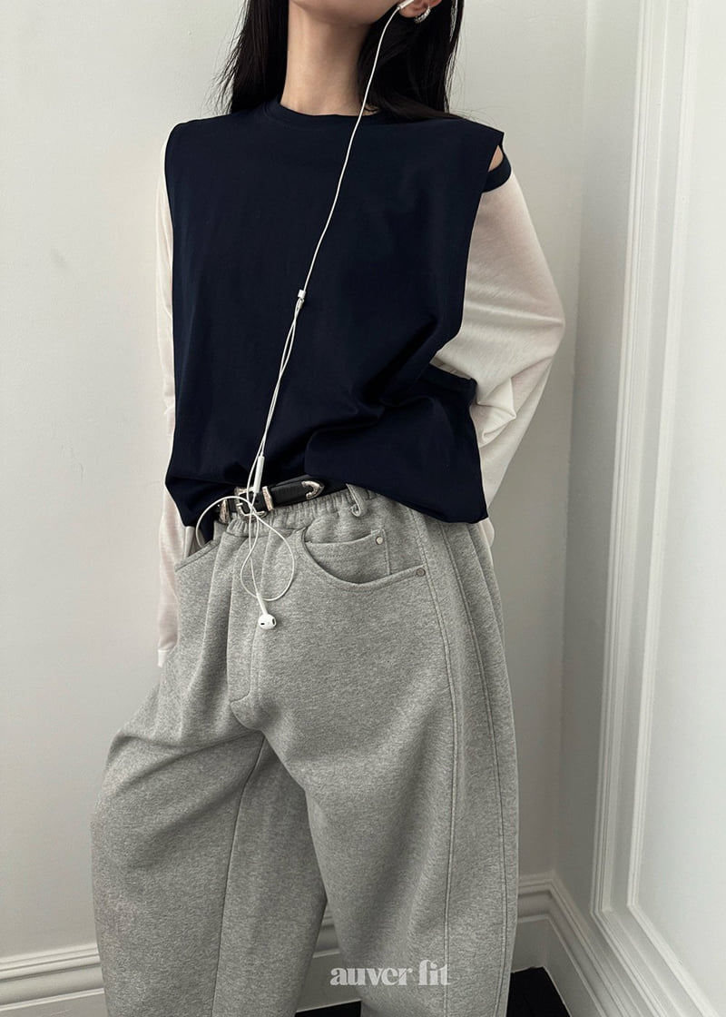 Auver_Fit - Korean Women Fashion - #womensfashion - Balloon Training Sweat Pants - 9