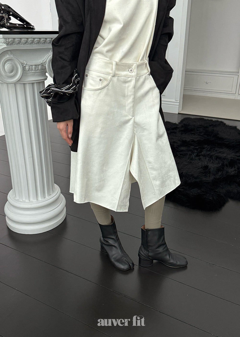 Auver_Fit - Korean Women Fashion - #womensfashion - Suede Skirt