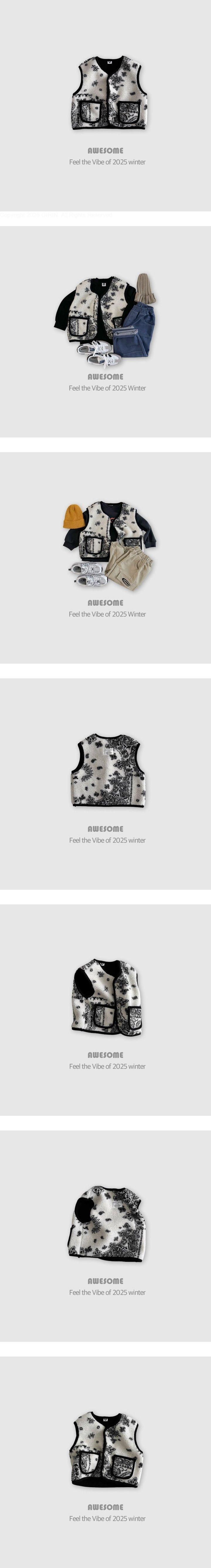 Awesome Bebe - Korean Children Fashion - #designkidswear - Paisley Fleece Vest