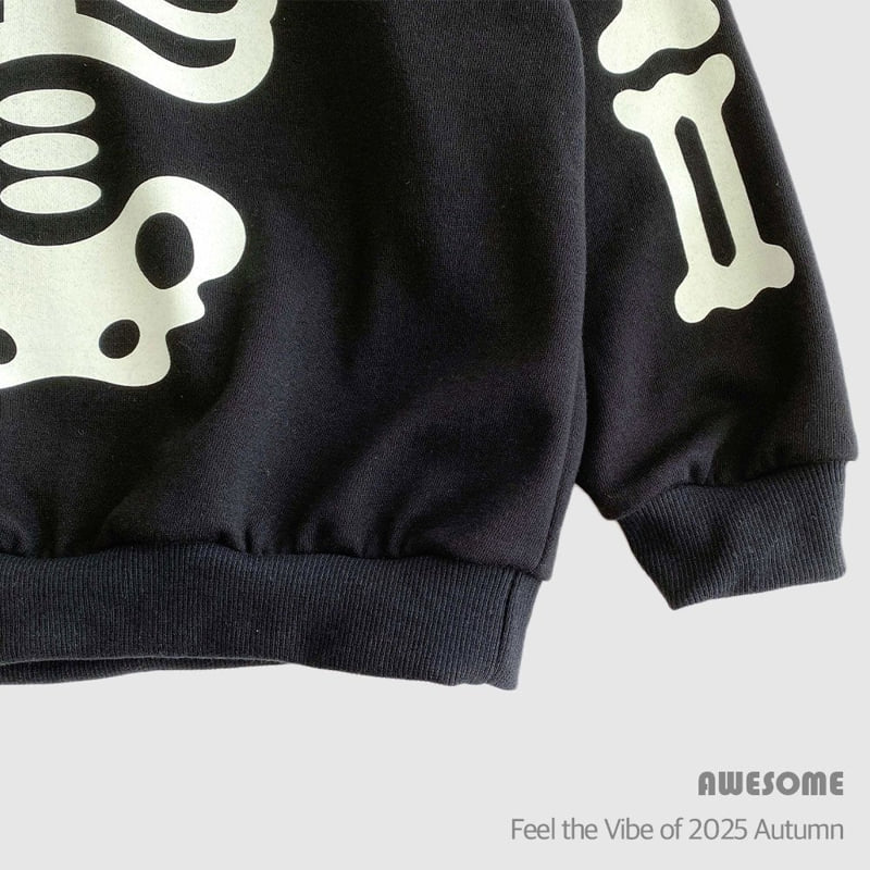 Awesome Bebe - Korean Children Fashion - #magicofchildhood - Skull Hood Set (Glow in the Dark) - 4