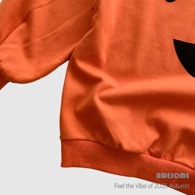 Awesome Bebe - Korean Women Fashion - #vintageinspired - Halloween Pumpkin Sweatshirt (Adult) - 5