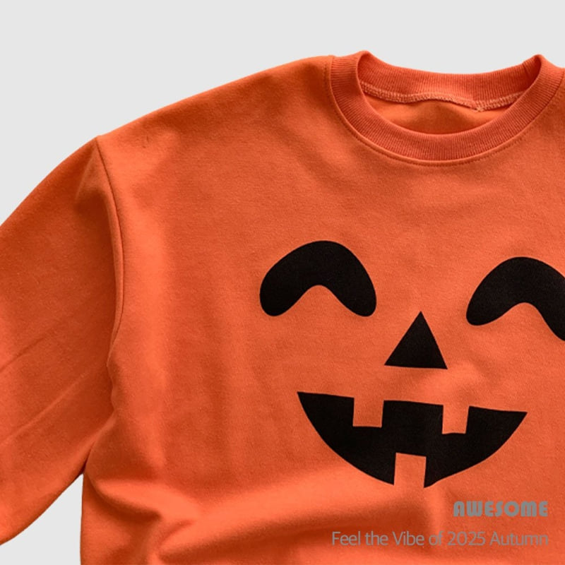 Awesome Bebe - Korean Women Fashion - #momslook - Halloween Pumpkin Sweatshirt (Adult) - 4