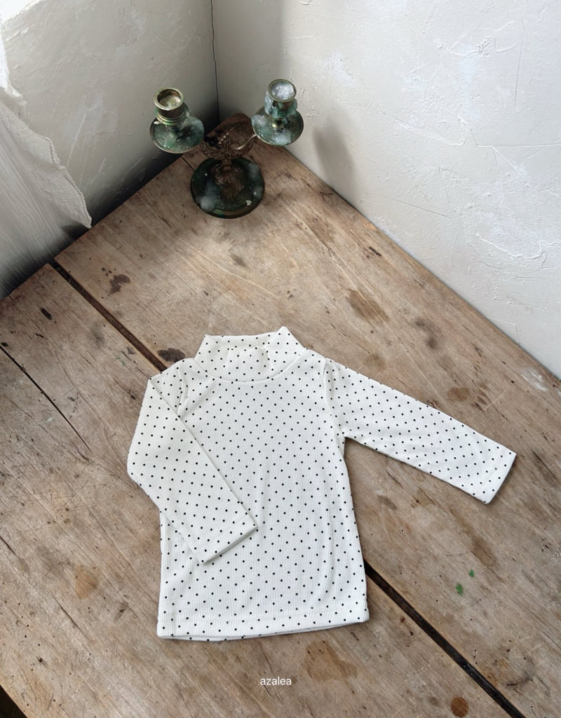 Azalea - Korean Baby Fashion - #babyclothing - Bebe Ghana Dot Turtleneck Tee - 2