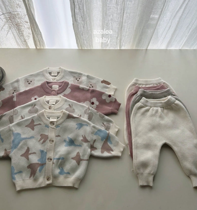 Azalea - Korean Baby Fashion - #onlinebabyshop - Bebe Series Cardigan Set - 2
