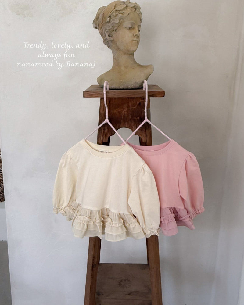 Banana J - Korean Baby Fashion - #babyboutique - Bebe Ruffle Point Tee - 12