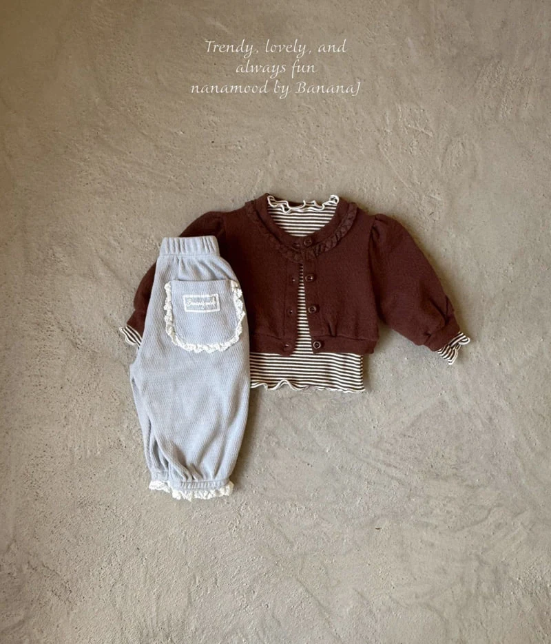 Banana J - Korean Baby Fashion - #babyboutique - Bebe Mocha Cardigan - 7