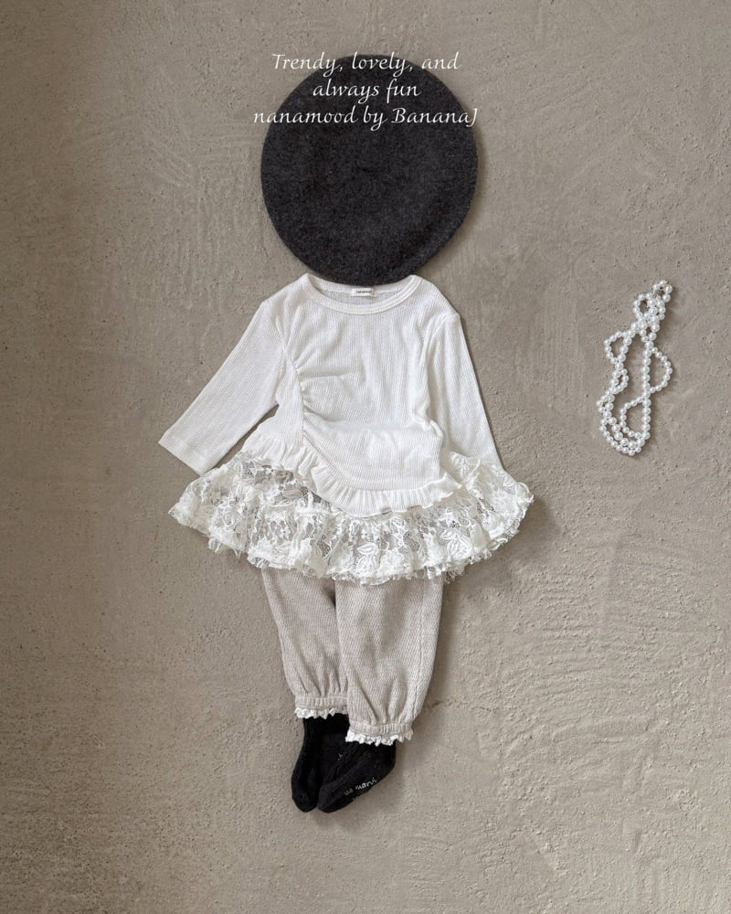 Banana J - Korean Baby Fashion - #babygirlfashion - Bebe Edge Tee - 3