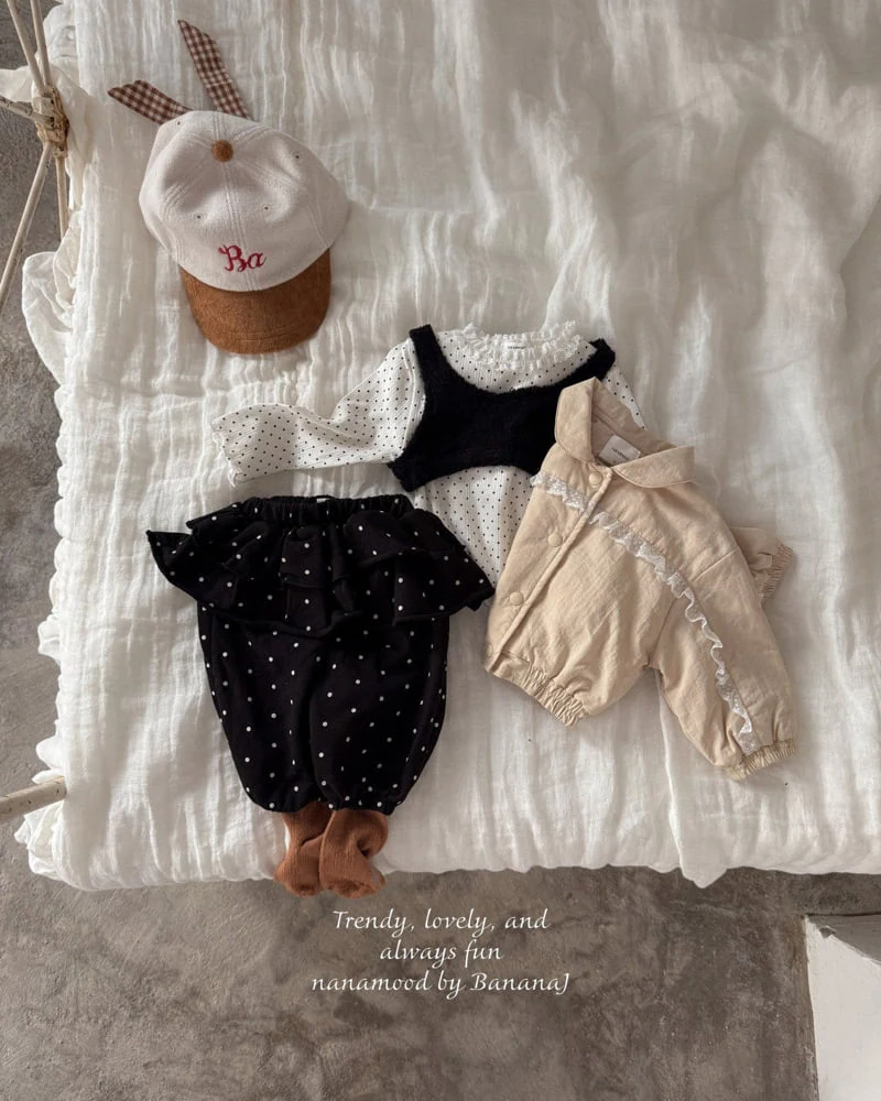 Banana J - Korean Baby Fashion - #babylifestyle - Bebe Petal Dot Pants - 5