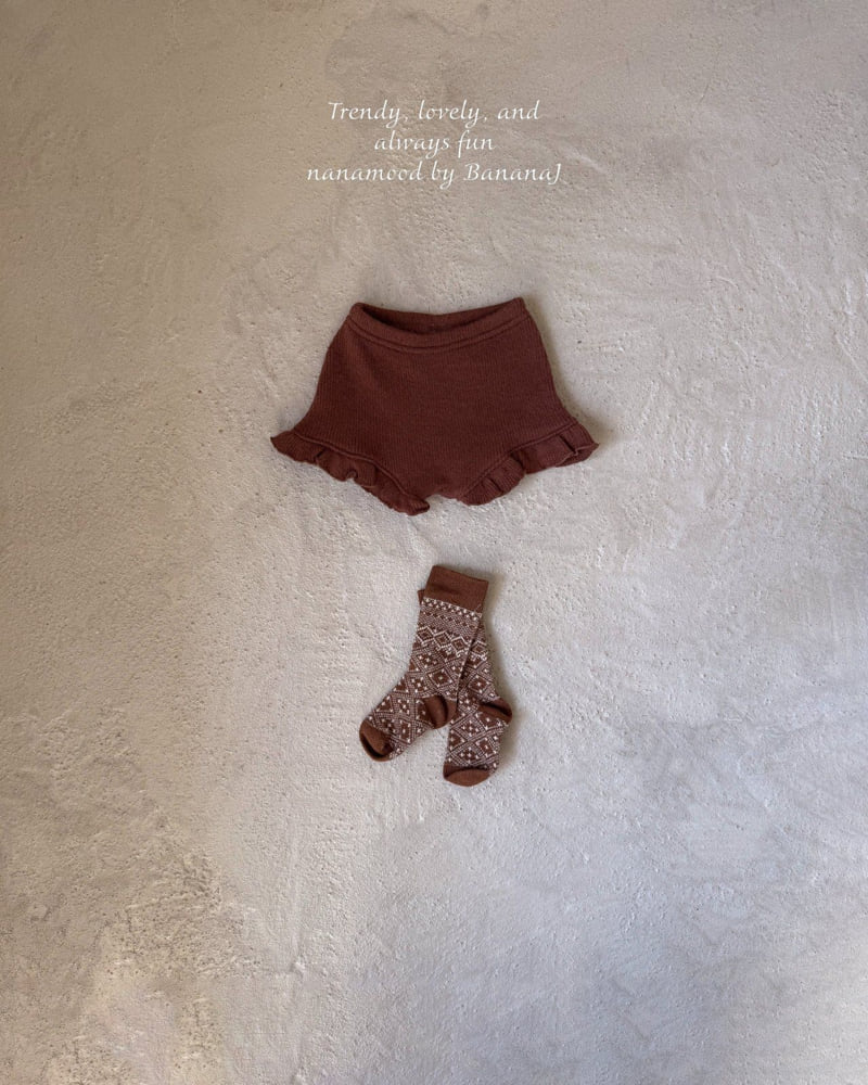 Banana J - Korean Baby Fashion - #babygirlfashion - Bebe Knit Frill Pants - 4