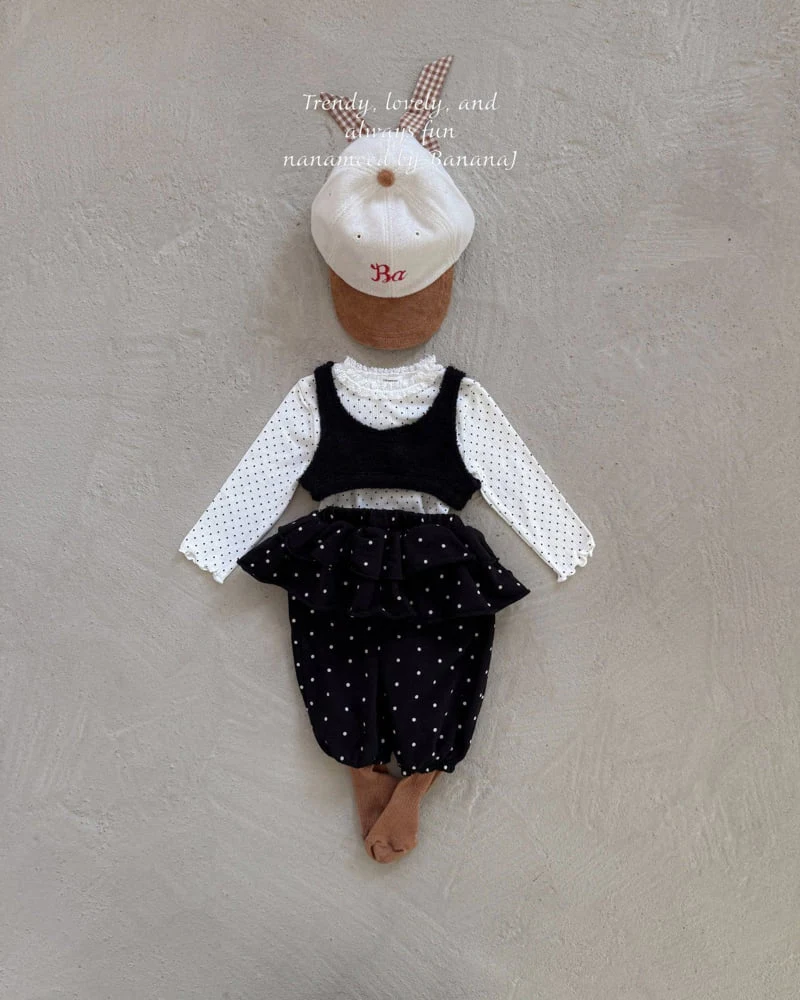 Banana J - Korean Baby Fashion - #babyoninstagram - Bebe Petal Dot Pants - 6