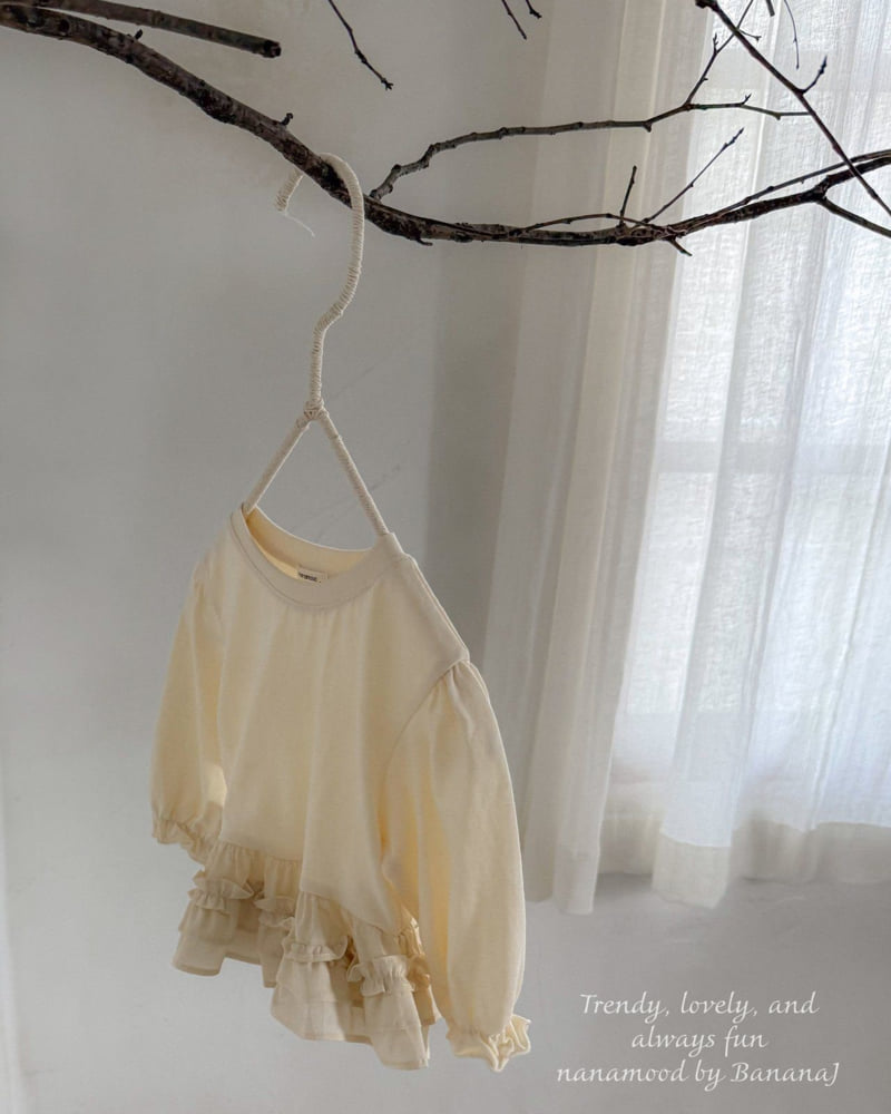 Banana J - Korean Baby Fashion - #babyootd - Bebe Ruffle Point Tee - 5