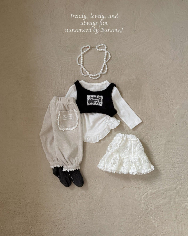 Banana J - Korean Baby Fashion - #babyootd - Bebe Edge Tee - 6