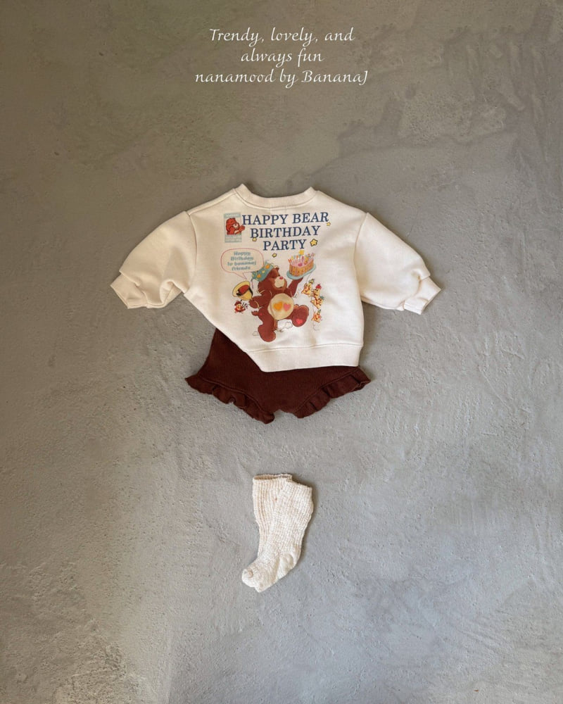 Banana J - Korean Baby Fashion - #babyootd - Bebe Happy Bear Sweatshirt - 3