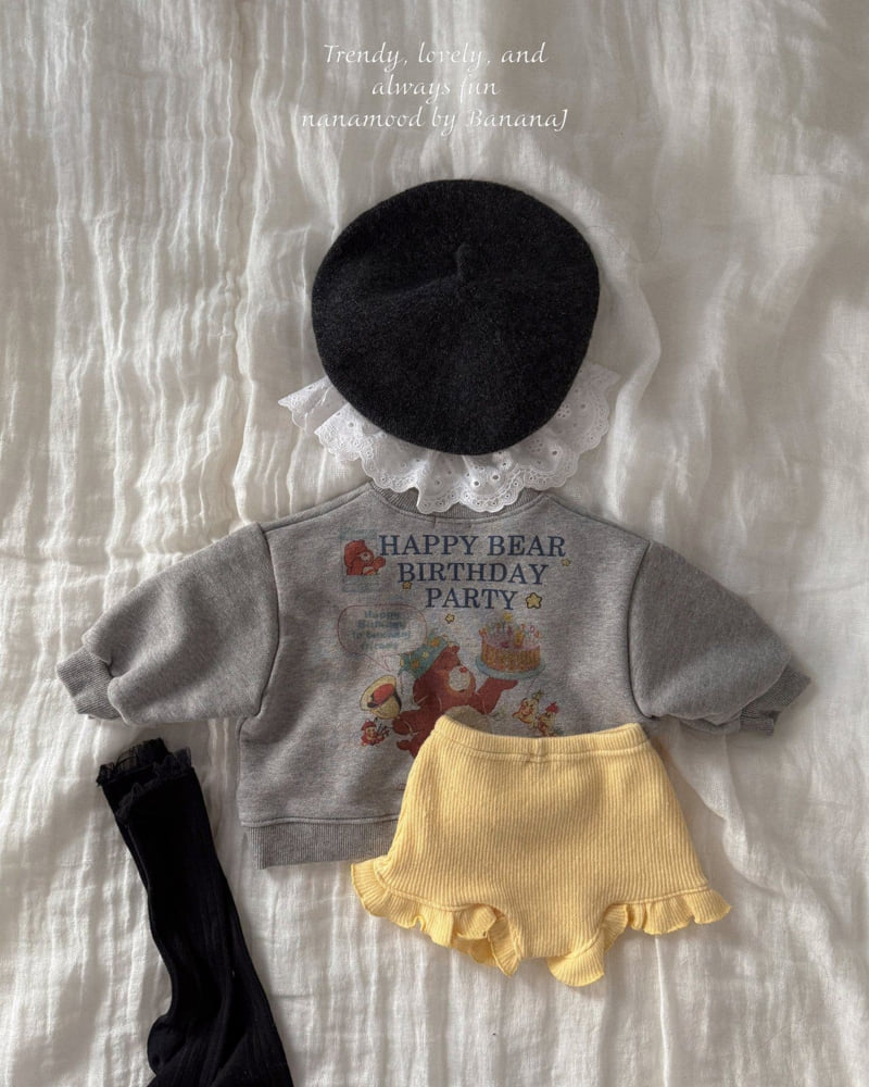 Banana J - Korean Baby Fashion - #babyoutfit - Bebe Happy Bear Sweatshirt - 5