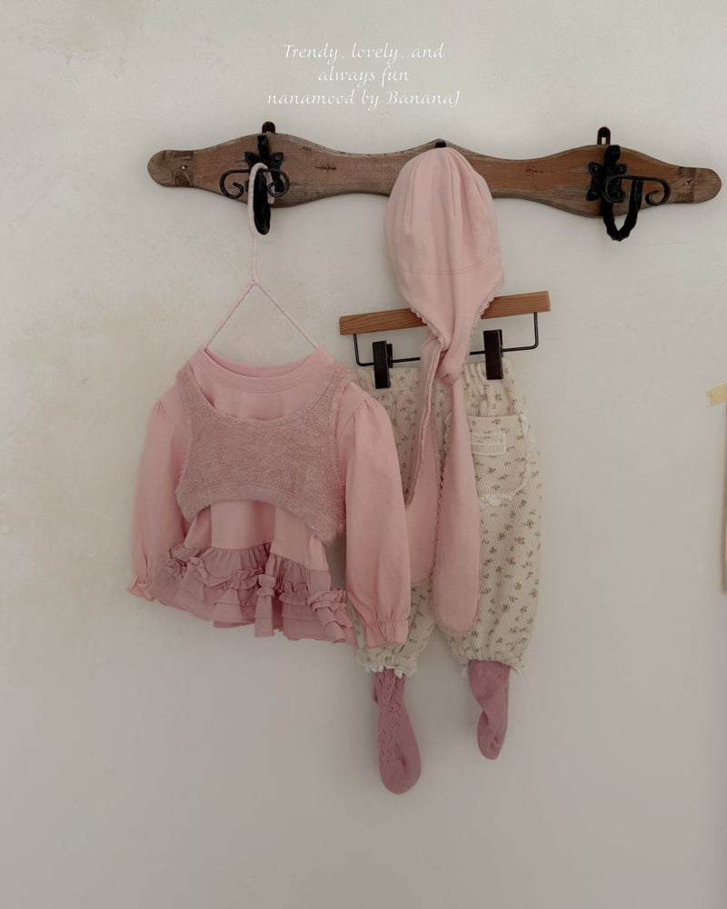 Banana J - Korean Baby Fashion - #babywear - Bebe Ruffle Point Tee - 8