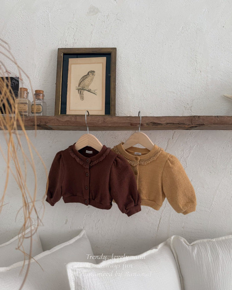 Banana J - Korean Baby Fashion - #babywear - Bebe Mocha Cardigan - 3
