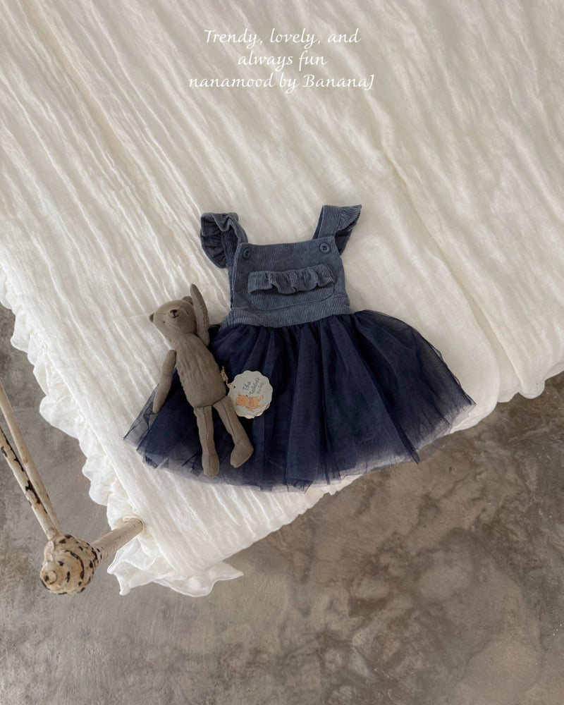 Banana J - Korean Baby Fashion - #babywear - Bebe Tulle Suspender Suit - 7
