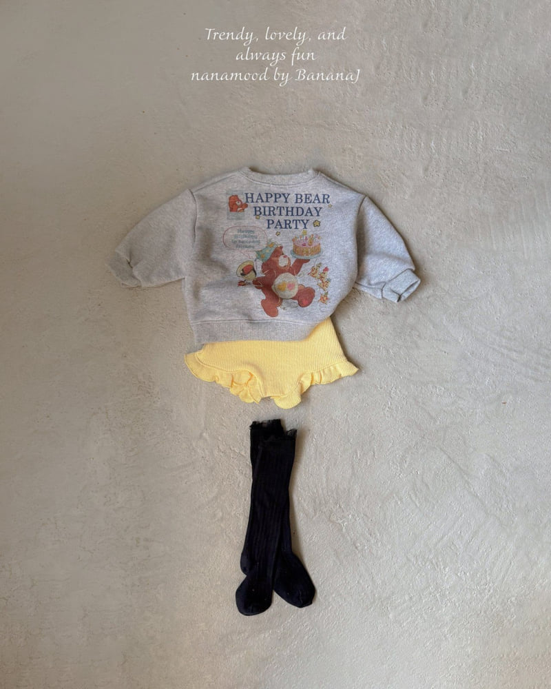 Banana J - Korean Baby Fashion - #onlinebabyboutique - Bebe Happy Bear Sweatshirt - 7