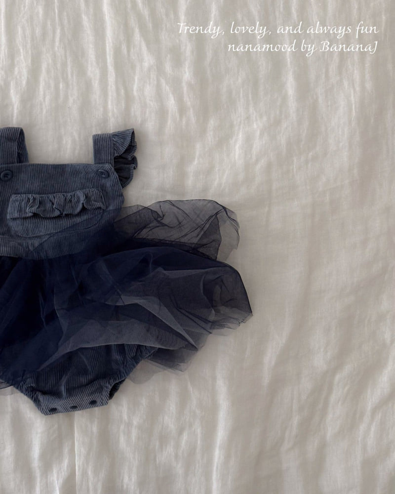 Banana J - Korean Baby Fashion - #onlinebabyshop - Bebe Tulle Suspender Suit - 9