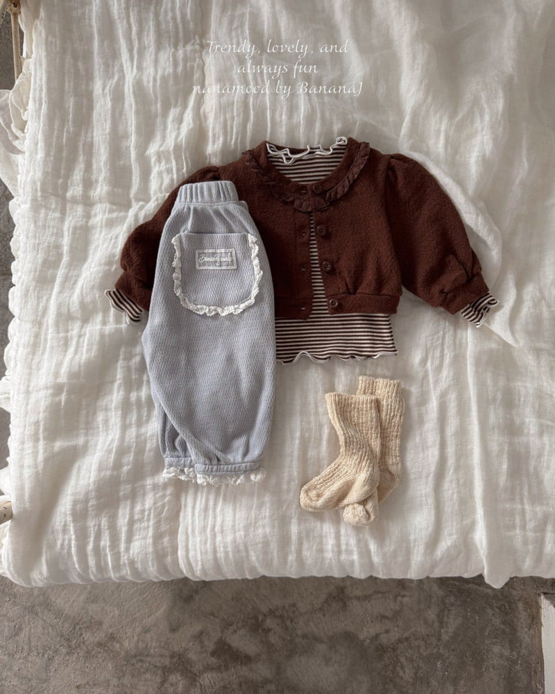 Banana J - Korean Baby Fashion - #smilingbaby - Bebe Bingo Stripe Tee - 2
