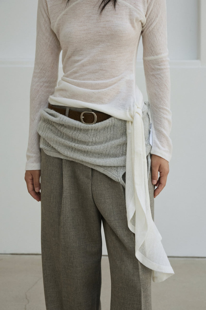 Better - Korean Women Fashion - #thatsdarling - Wool Tail Tee - 4