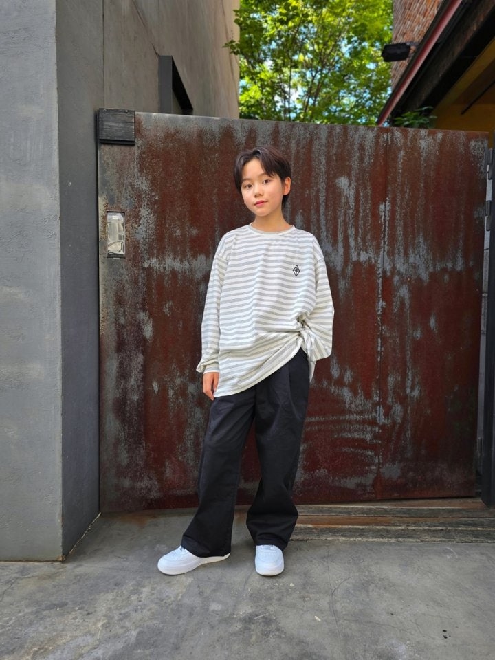 Better j - Korean Children Fashion - #littlefashionista - Autumn Stripe Boxy Tee - 6