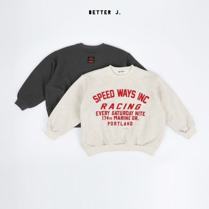 Better j - Korean Women Fashion - #momslook - Speedway Sweatshirt (Junior-Adult) - 2