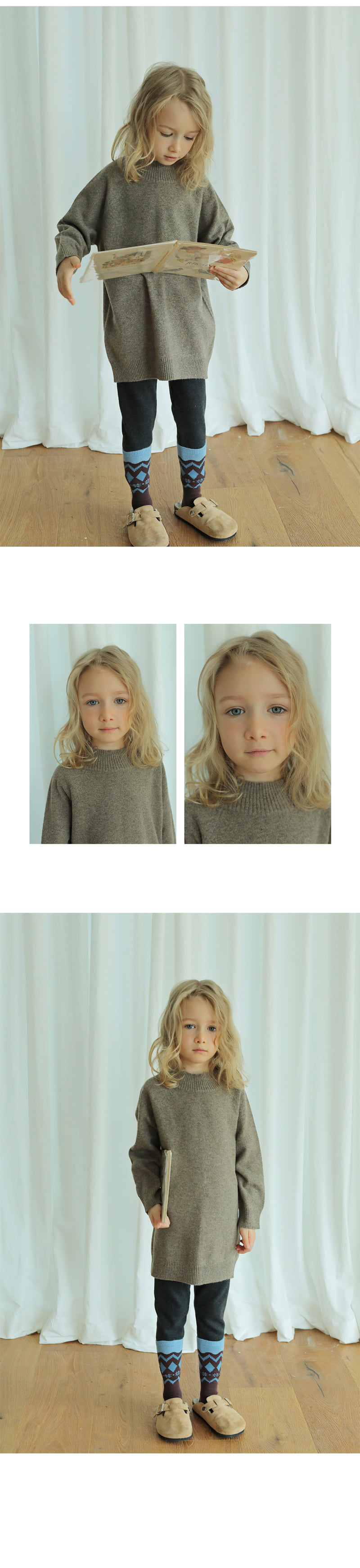 Bien A Bien - Korean Children Fashion - #magicofchildhood - Reya Long Knit Pullover - 4