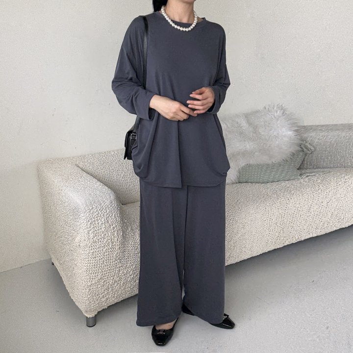 Bignarae - Korean Women Fashion - #momslook - Span Round Pocket Set - 10