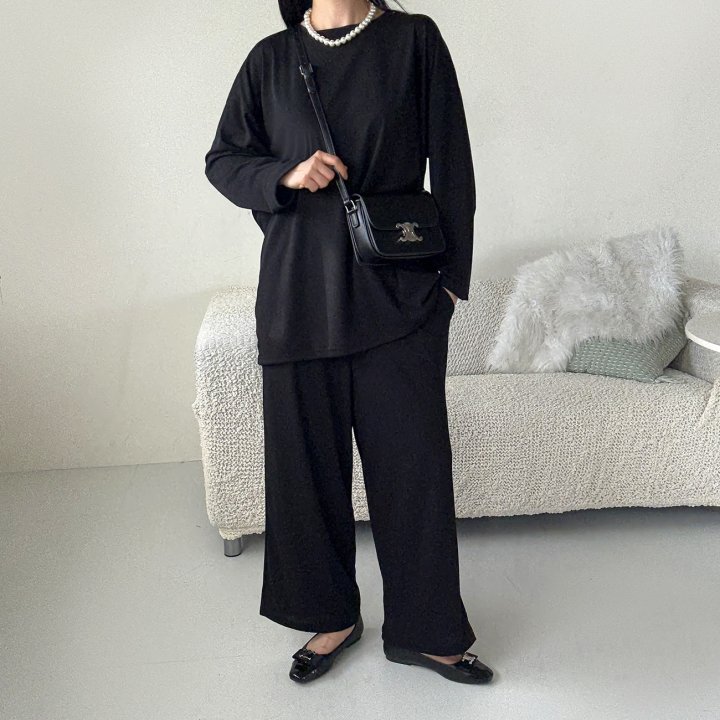 Bignarae - Korean Women Fashion - #momslook - Span Round Pocket Set - 6