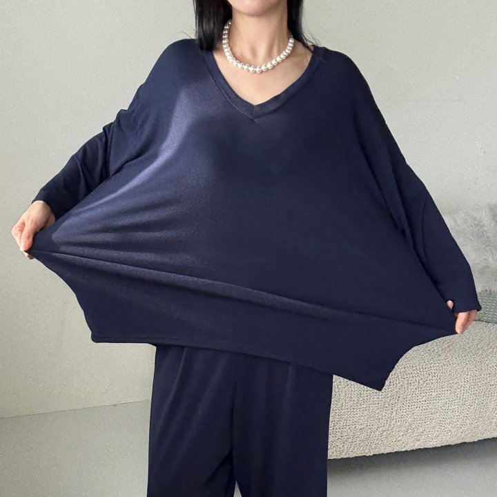 Bignarae - Korean Women Fashion - #momslook - Span V-Neck Pocket Set