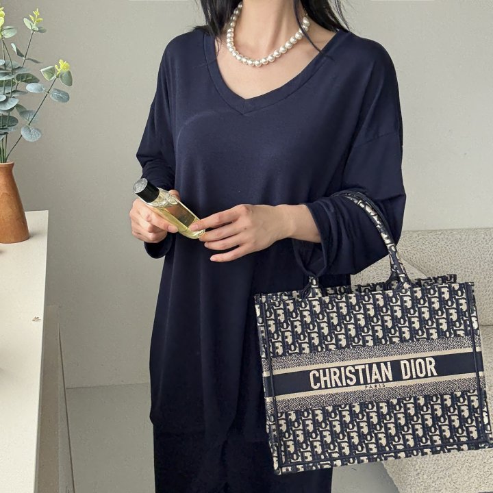 Bignarae - Korean Women Fashion - #momslook - Span V-Neck Pocket Set - 5