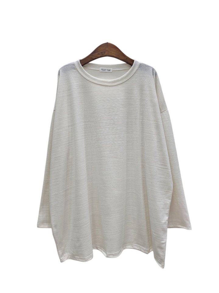 Bignarae - Korean Women Fashion - #momslook - Span Slub Round Tee - 2
