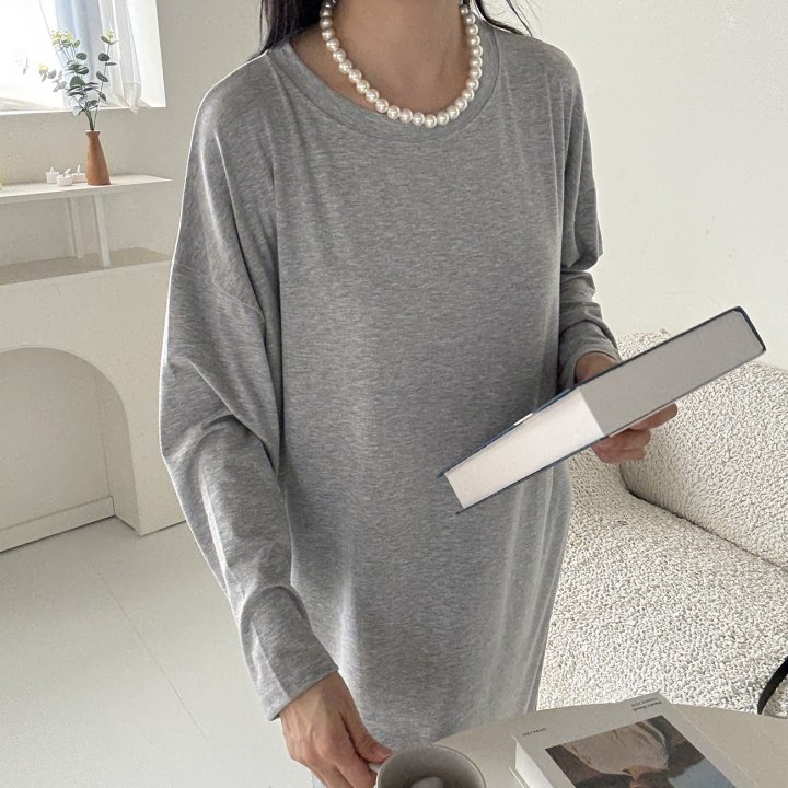 Bignarae - Korean Women Fashion - #womensfashion - Span Solid Round One-piece - 5