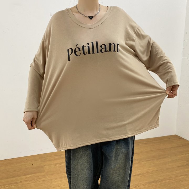 Bignarae - Korean Women Fashion - #womensfashion - Span Petillant V-Neck Tee - 5
