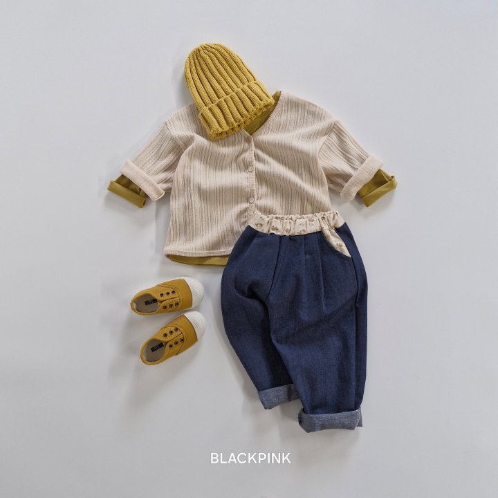 Black Pink - Korean Children Fashion - #Kfashion4kids - Floral Jeans - 12