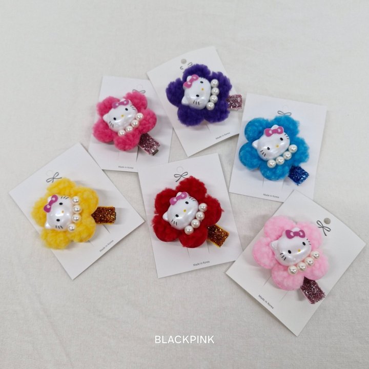 Black Pink - Korean Children Fashion - #Kfashion4kids - Kitty Fluffy Hair Clip - 11