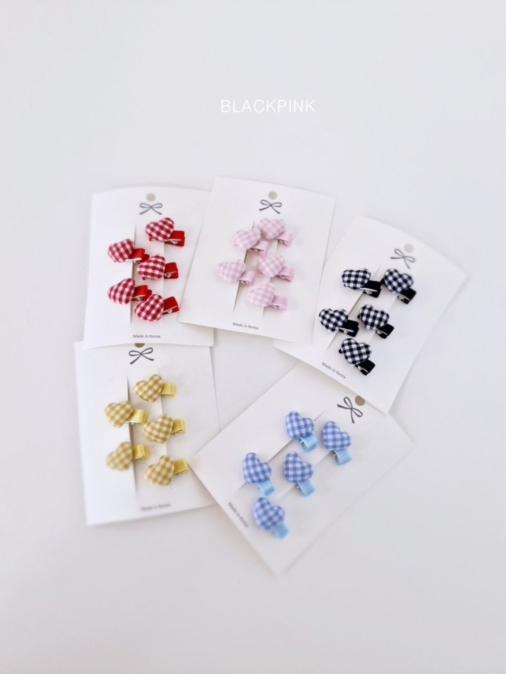 Black Pink - Korean Children Fashion - #Kfashion4kids - Mini Heart Bean Set