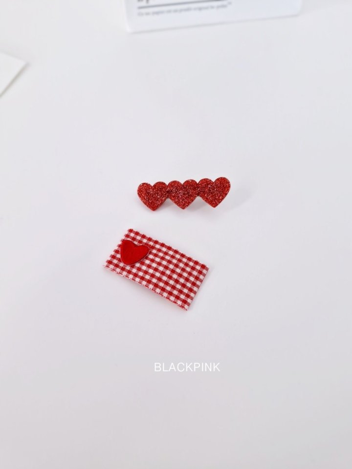 Black Pink - Korean Children Fashion - #Kfashion4kids - Acrylic Heart Set - 10