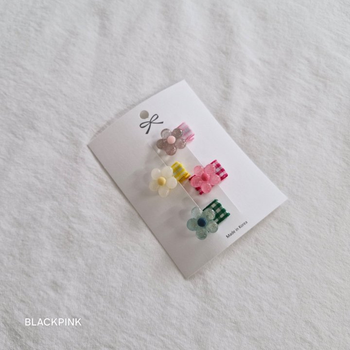 Black Pink - Korean Children Fashion - #Kfashion4kids - Mini Flower Hair Clip Set - 7