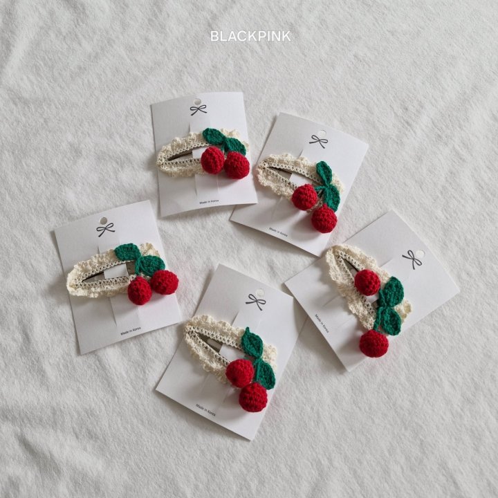 Black Pink - Korean Children Fashion - #Kfashion4kids - Cherry Snap Clip - 3