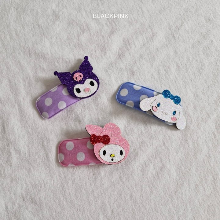 Black Pink - Korean Children Fashion - #Kfashion4kids - Sanrio Dot Snap Clip