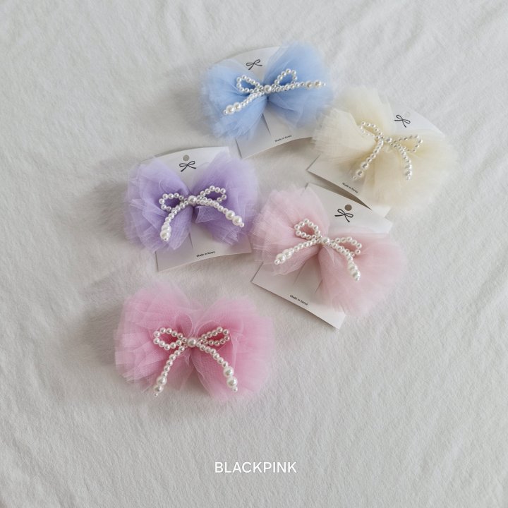 Black Pink - Korean Children Fashion - #Kfashion4kids - Tulle Pearl Ribbon Pin - 10